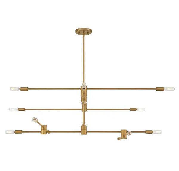 Lyrique 12-Light Chandelier in Warm Brass - Image 5