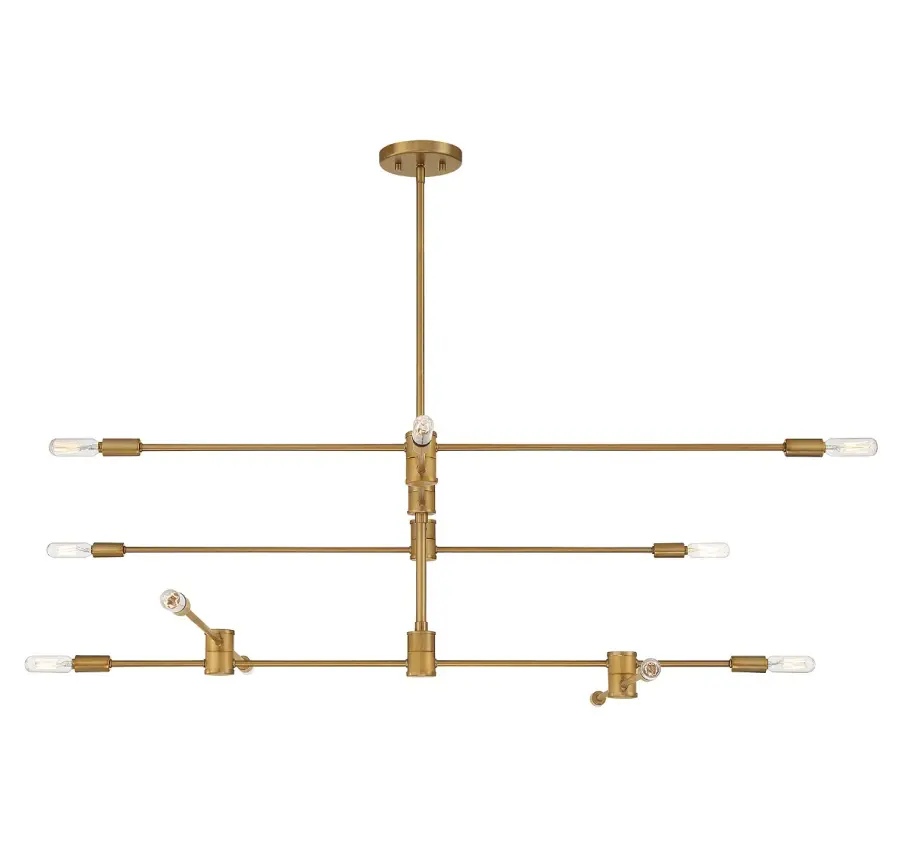 Lyrique 12-Light Chandelier in Warm Brass - Image 5