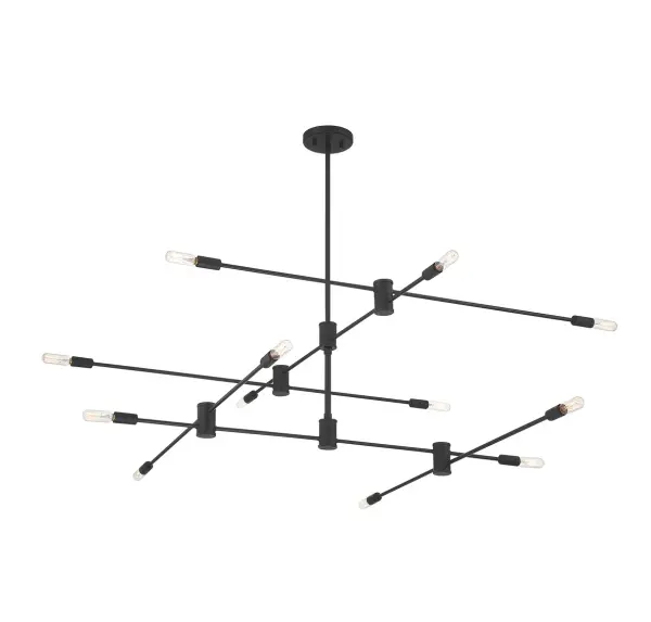 Lyrique 12-Light Chandelier in Matte Black - Image 4