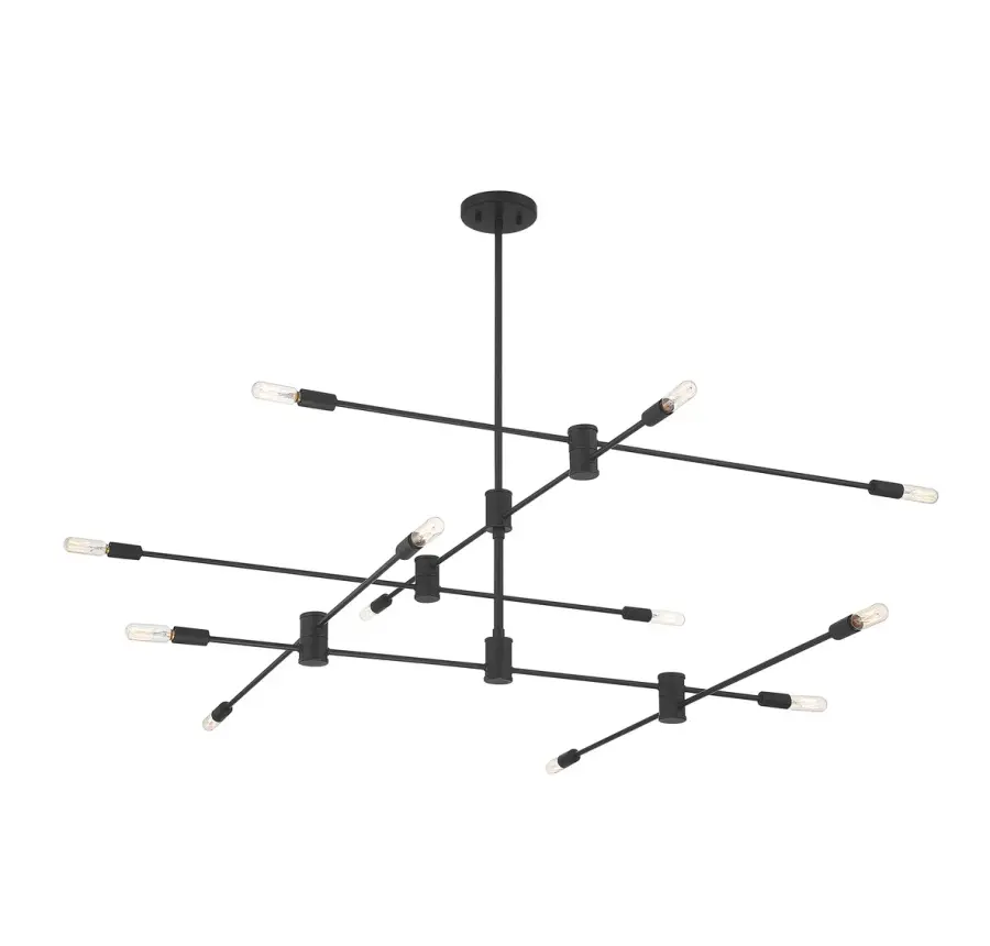 Lyrique 12-Light Chandelier in Matte Black - Image 4
