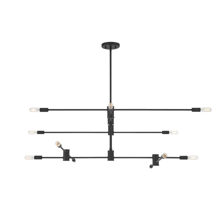 Lyrique 12-Light Chandelier in Matte Black - Image 5