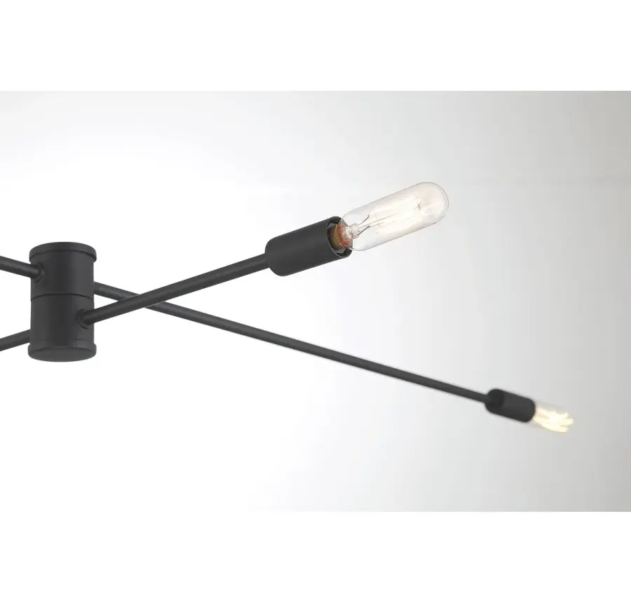Lyrique 12-Light Chandelier in Matte Black - Image 6