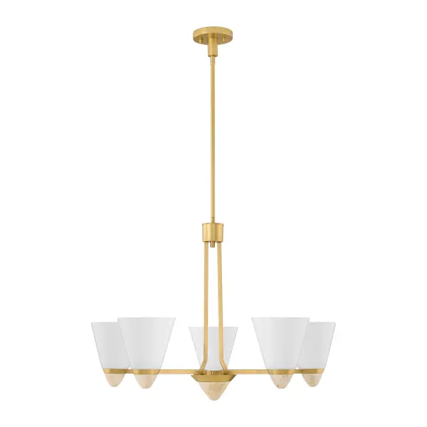 Kohlman 5-Light Chandelier in Warm Brass - alternate view