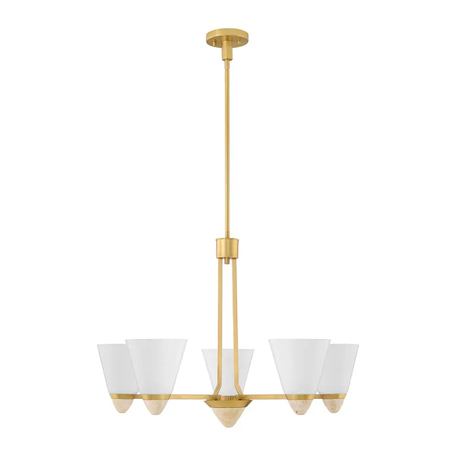 Kohlman 5-Light Chandelier in Warm Brass - Image 2