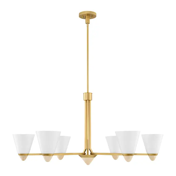 Kohlman 6-Light Chandelier in Warm Brass - alternate view