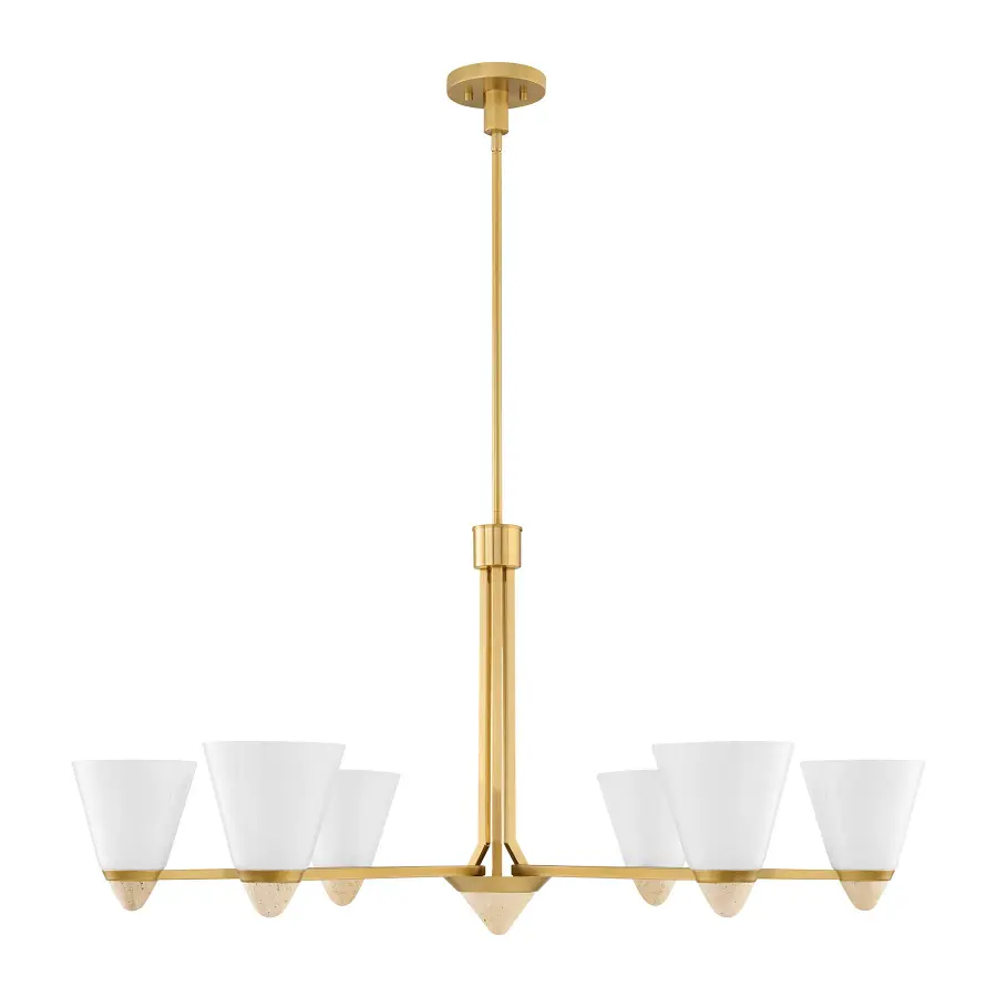 Kohlman 6-Light Chandelier in Warm Brass - Image 2