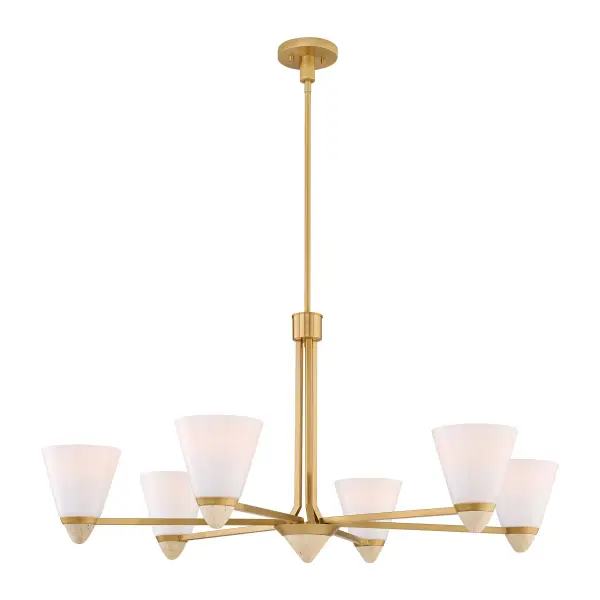 Kohlman 6-Light Chandelier in Warm Brass - Image 5