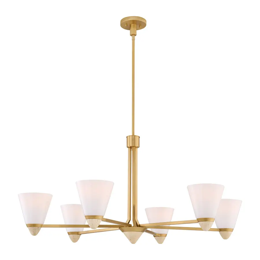 Kohlman 6-Light Chandelier in Warm Brass - Image 5
