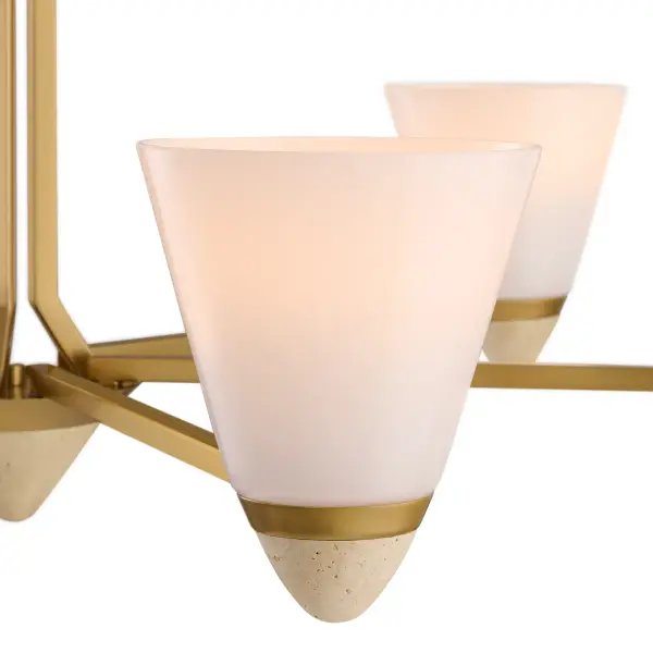 Kohlman 6-Light Chandelier in Warm Brass - Image 6