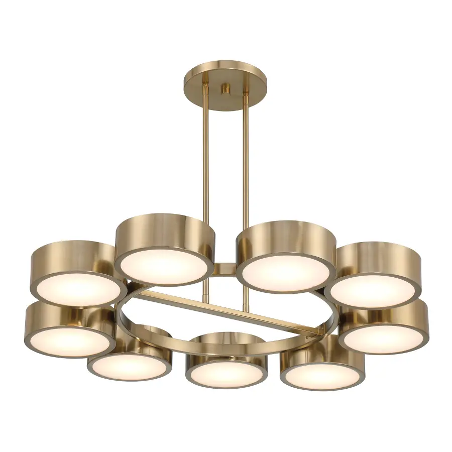 Talamanca 9-Light LED Chandelier in Noble Brass by Breegan Jane - Image 3