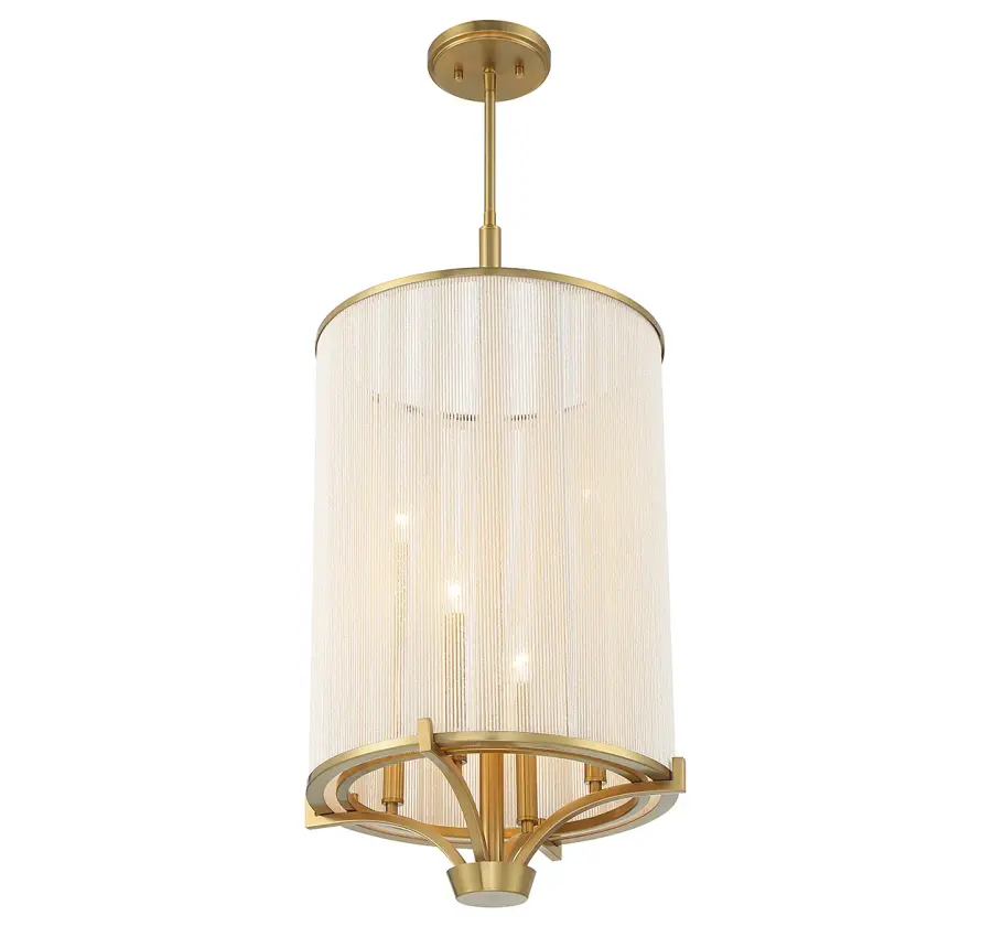 Wynwood 4-Light Chandelier in Warm Brass - Image 4