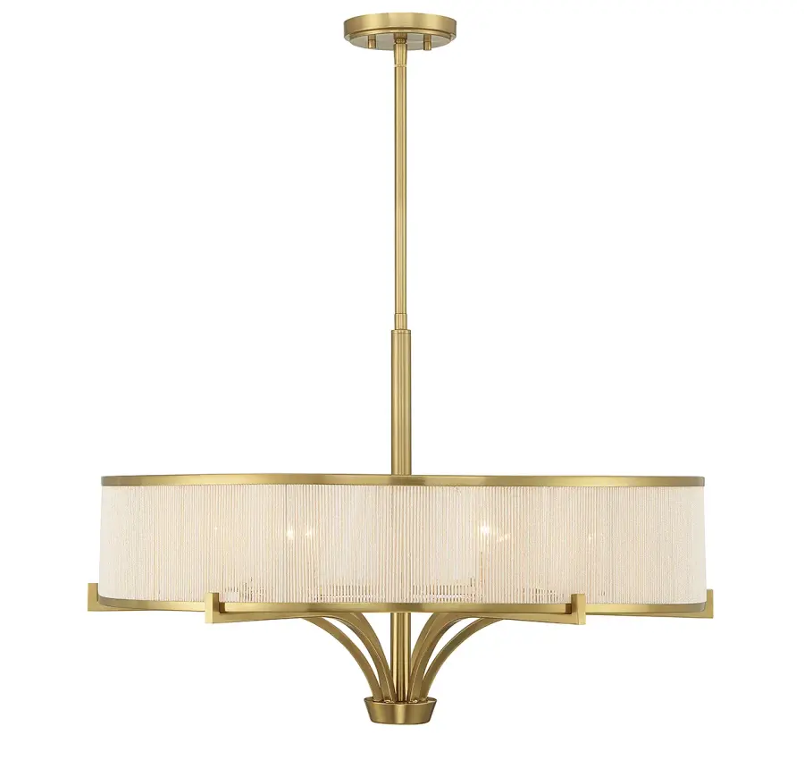 Wynwood 6-Light Chandelier in Warm Brass - Image 1