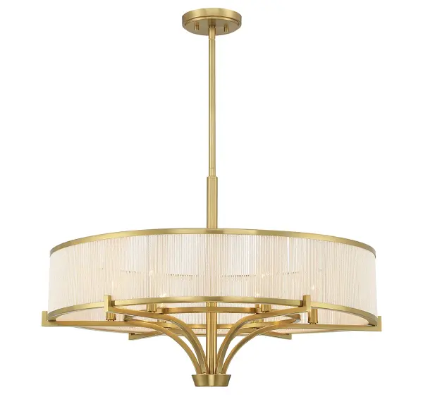 Wynwood 6-Light Chandelier in Warm Brass - Image 3