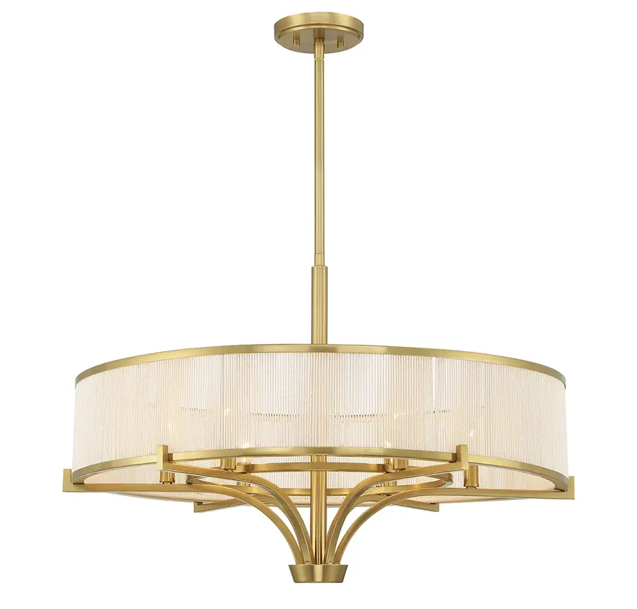 Wynwood 6-Light Chandelier in Warm Brass - Image 3