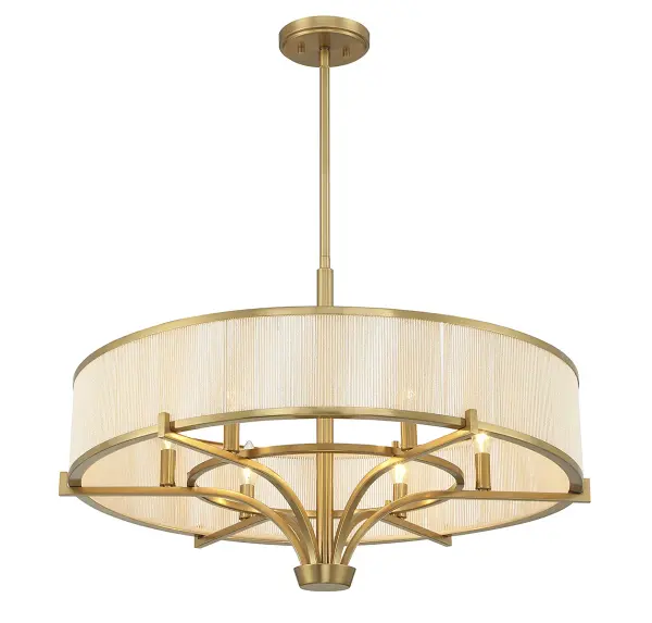 Wynwood 6-Light Chandelier in Warm Brass - Image 4