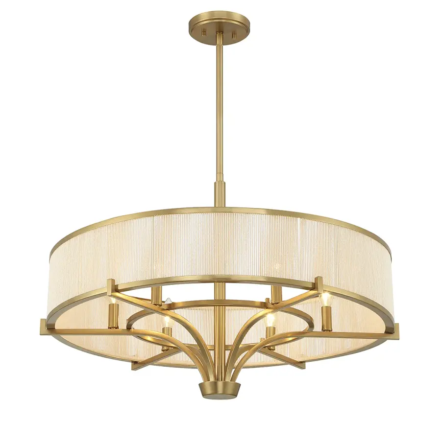 Wynwood 6-Light Chandelier in Warm Brass - Image 4