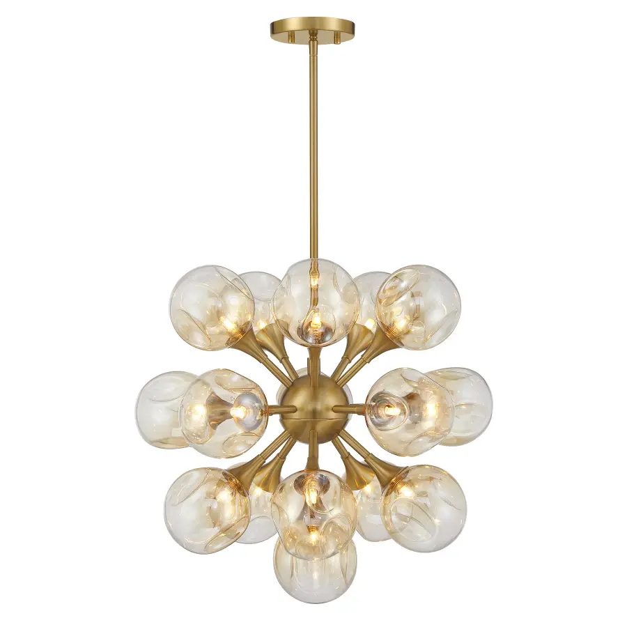 Matisse 16-Light Chandelier in Warm Brass - Image 1