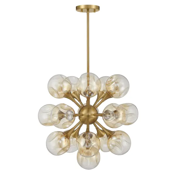 Matisse 16-Light Chandelier in Warm Brass - Image 2