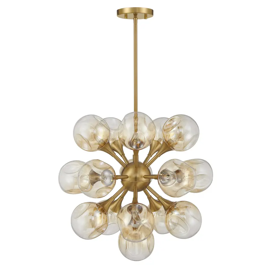 Matisse 16-Light Chandelier in Warm Brass - Image 2