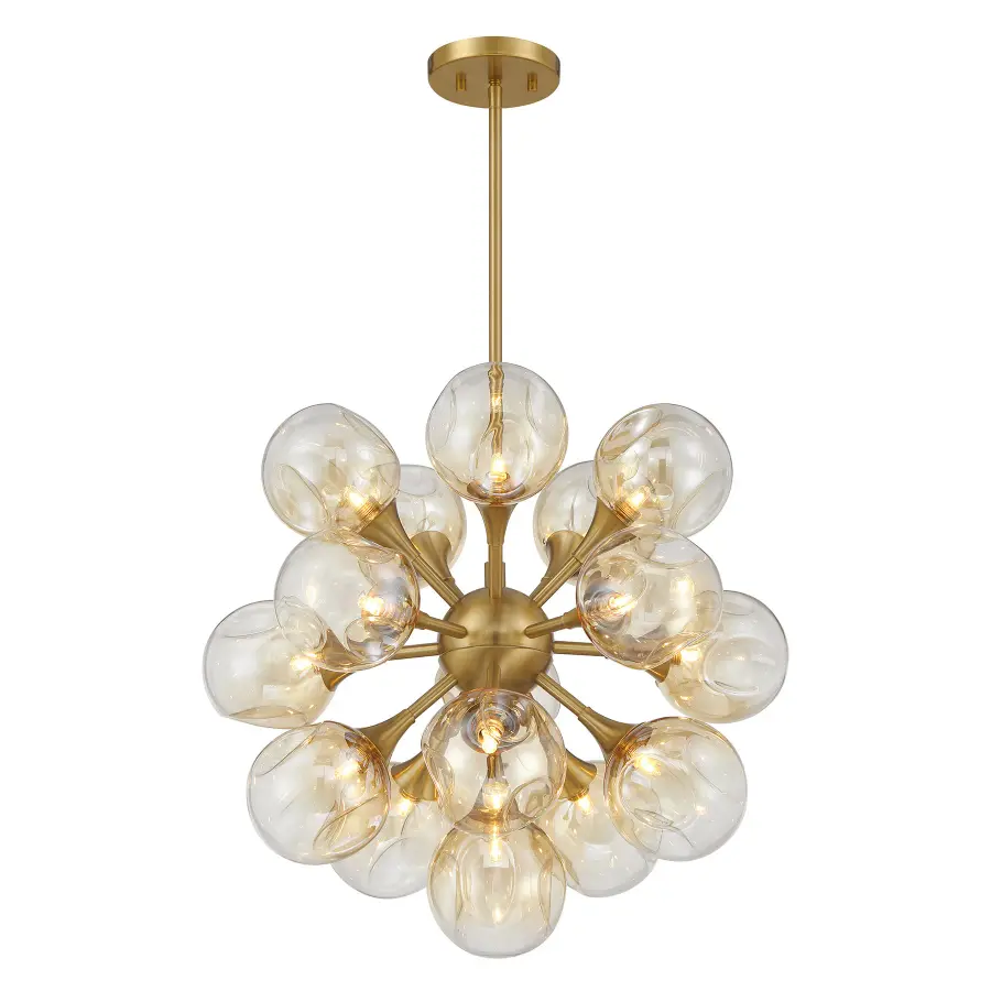 Matisse 16-Light Chandelier in Warm Brass - Image 3