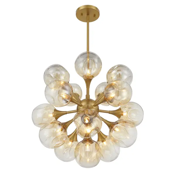 Matisse 16-Light Chandelier in Warm Brass - Image 4