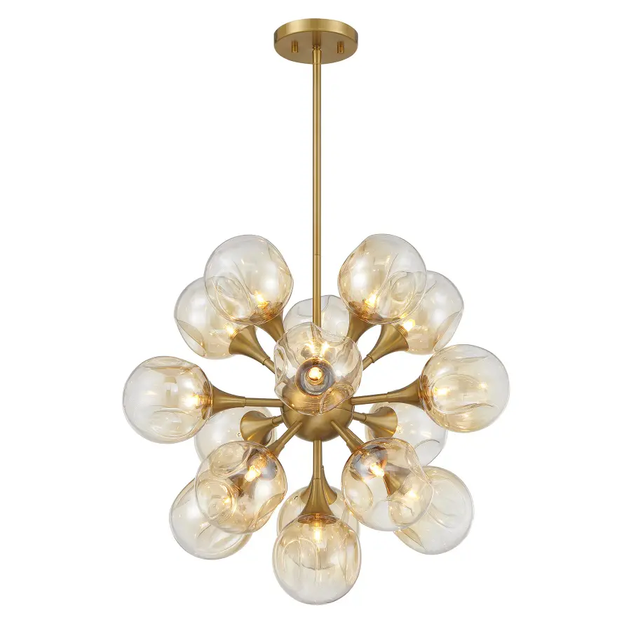 Matisse 16-Light Chandelier in Warm Brass - Image 5
