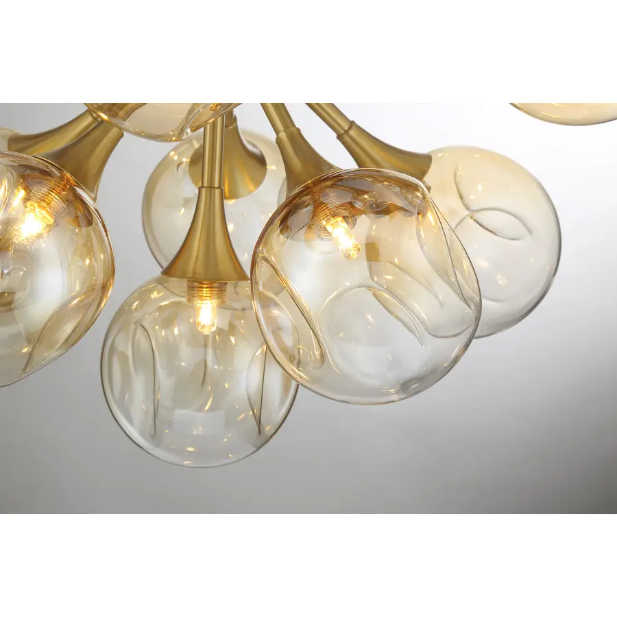 Matisse 16-Light Chandelier in Warm Brass - Image 6