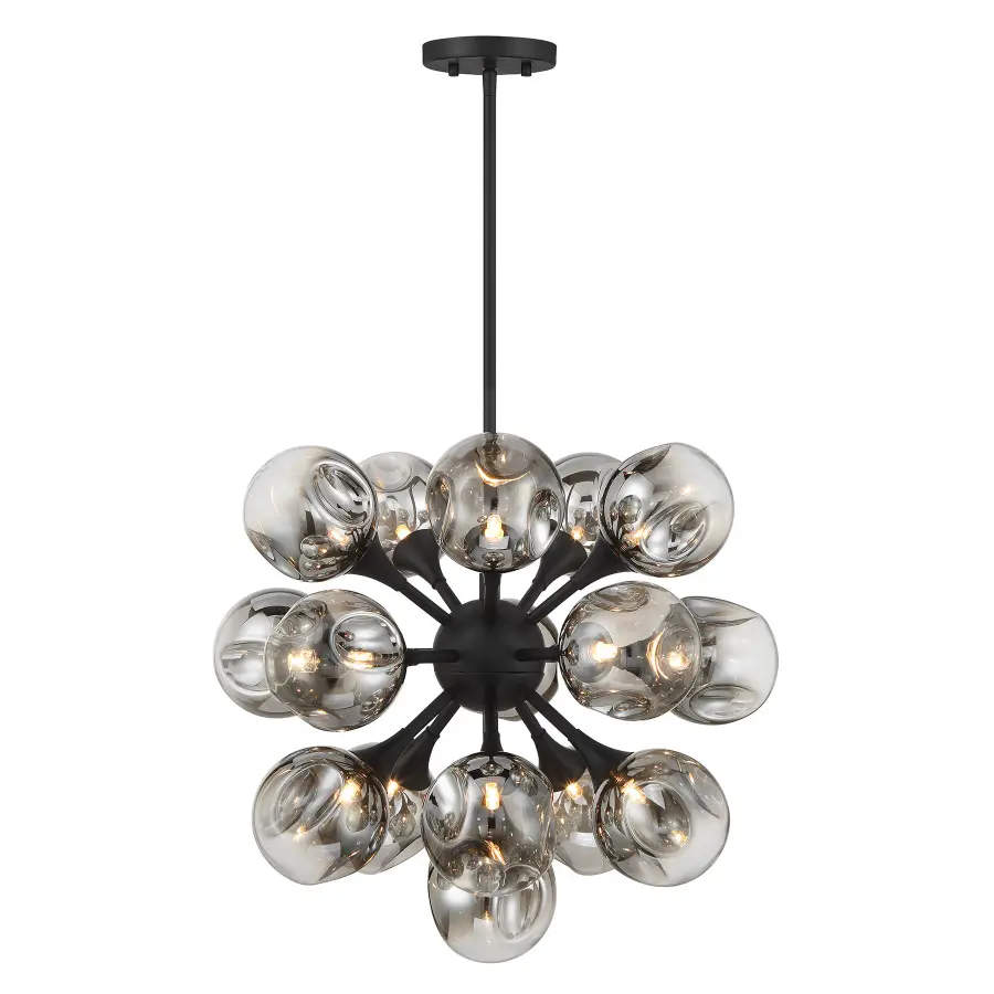 Matisse 16-Light Chandelier in Matte Black - Image 1