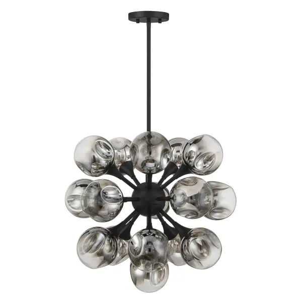 Matisse 16-Light Chandelier in Matte Black - alternate view