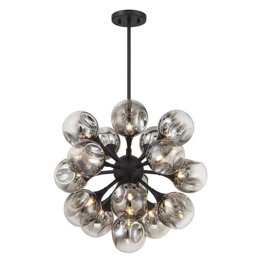 Matisse 16-Light Chandelier in Matte Black - Image 3