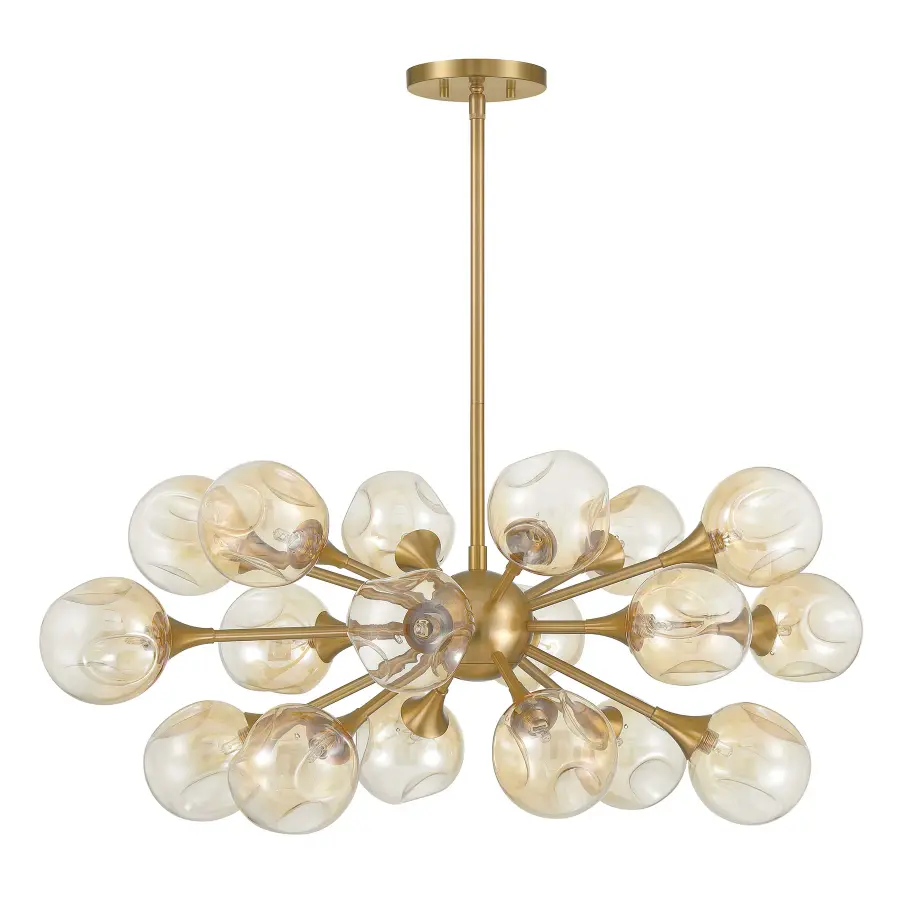 Matisse 18-Light Chandelier in Warm Brass - Image 2