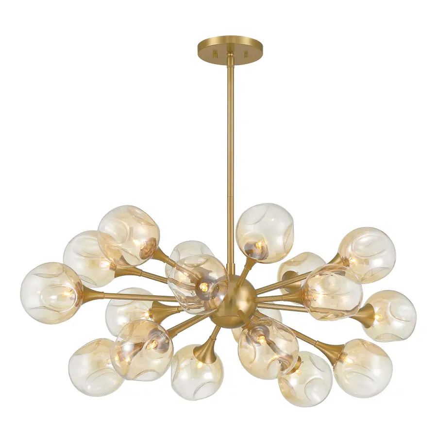 Matisse 18-Light Chandelier in Warm Brass - Image 3