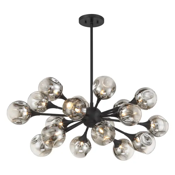 Matisse 18-Light Chandelier in Matte Black - Image 3