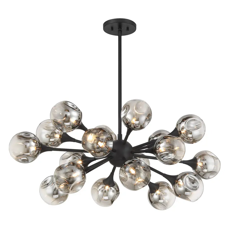 Matisse 18-Light Chandelier in Matte Black - Image 3