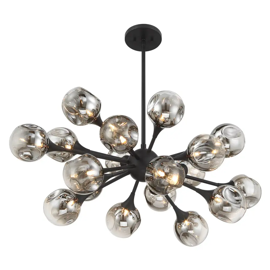Matisse 18-Light Chandelier in Matte Black - Image 4