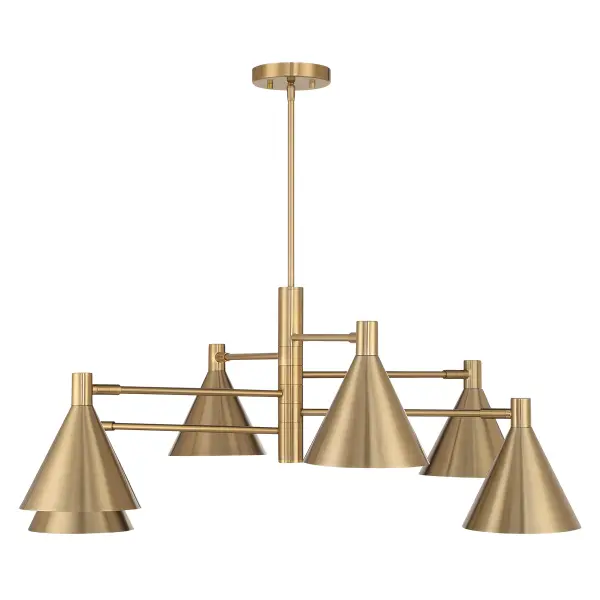 Pharos 6-Light Chandelier in Noble Brass by Breegan Jane - Image 4