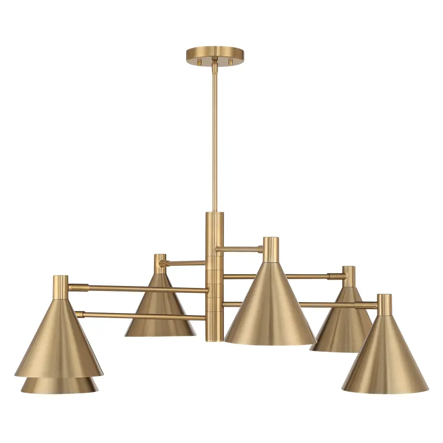 Pharos 6-Light Chandelier in Noble Brass by Breegan Jane - Image 4