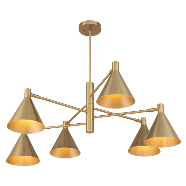 Pharos 6-Light Chandelier in Noble Brass by Breegan Jane - Image 5