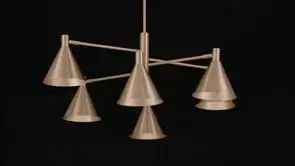 Pharos 6-Light Chandelier in Noble Brass by Breegan Jane - Image 6