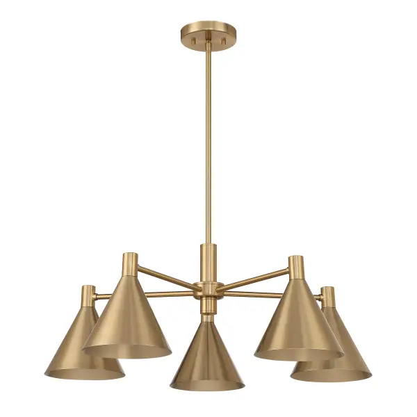 Pharos 5-Light Chandelier in Noble Brass by Breegan Jane - alternate view