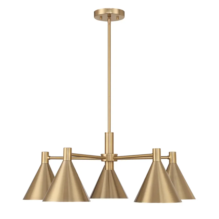 Pharos 5-Light Chandelier in Noble Brass by Breegan Jane - Image 3