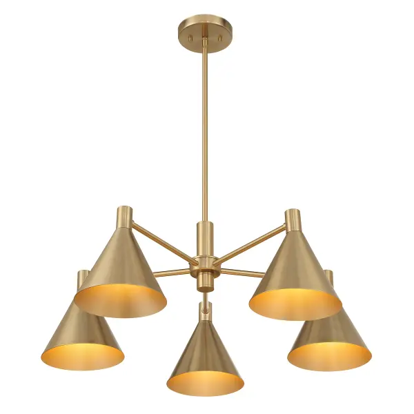 Pharos 5-Light Chandelier in Noble Brass by Breegan Jane - Image 5