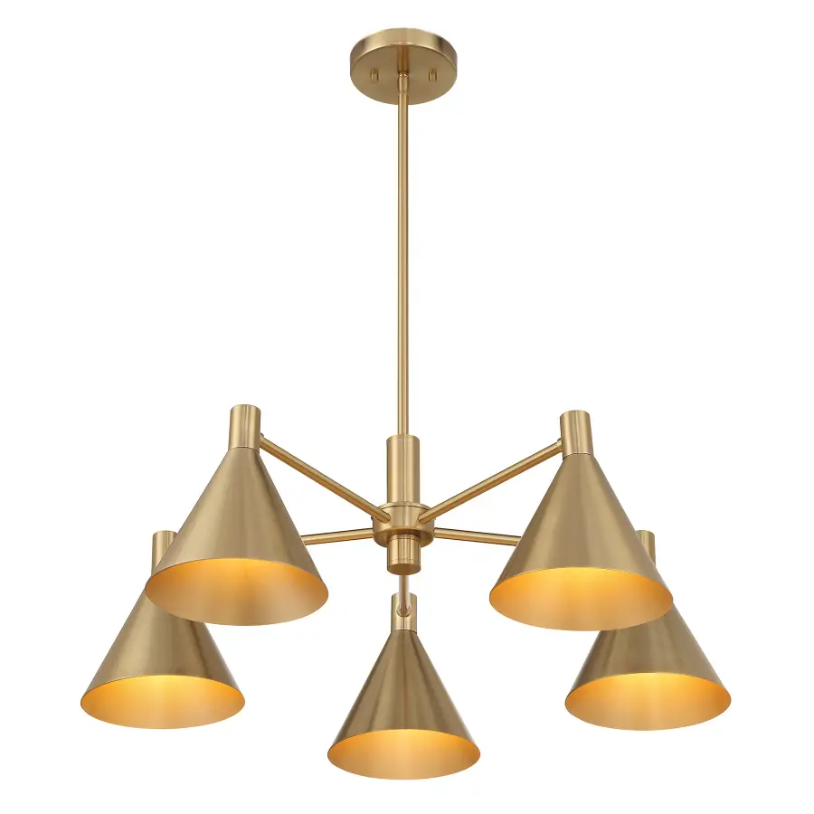 Pharos 5-Light Chandelier in Noble Brass by Breegan Jane - Image 5