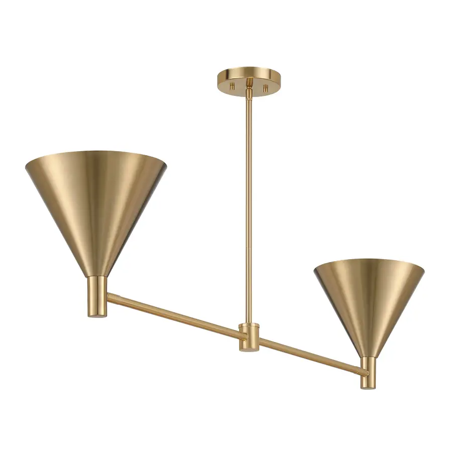 Pharos 2-Light Linear Chandelier in Noble Brass by Breegan Jane - Image 10