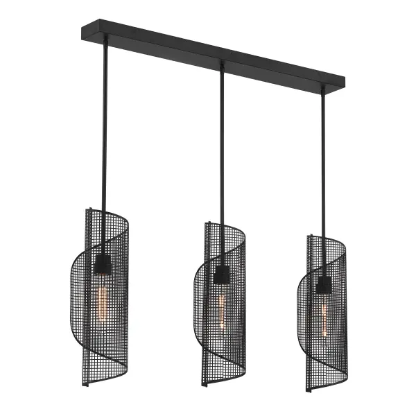 Hillbourne 3-Light Linear Chandelier in Matte Black - Image 3