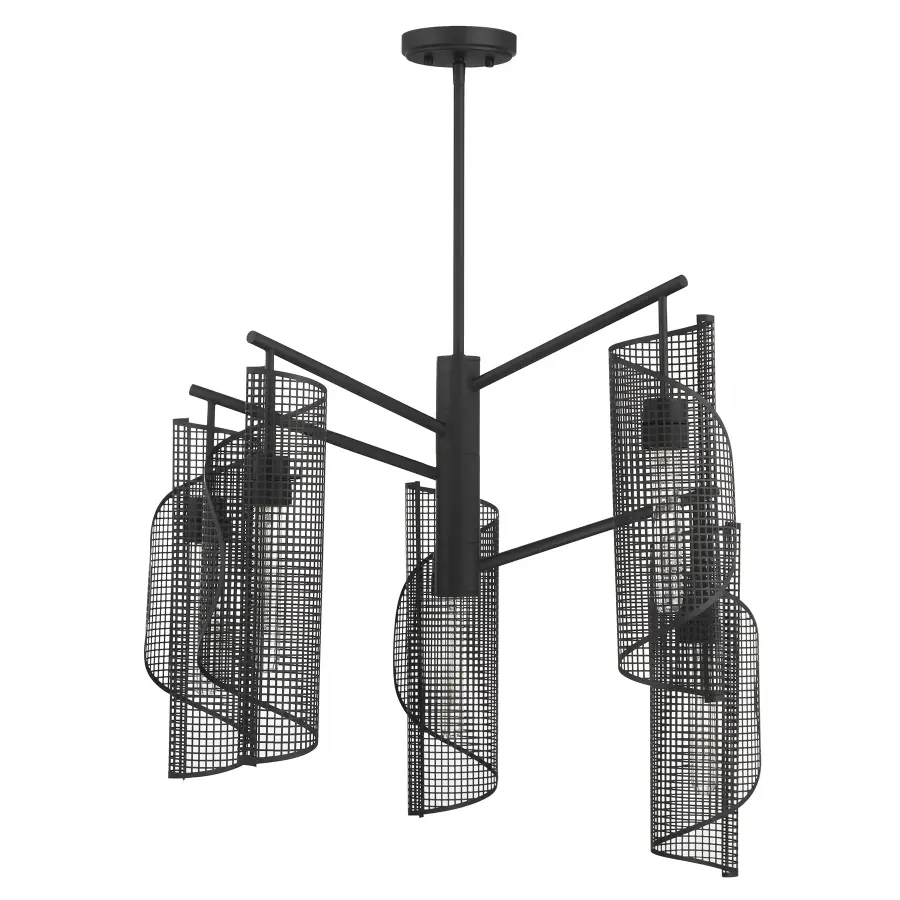 Hillbourne 5-Light Chandelier in Matte Black - Image 2