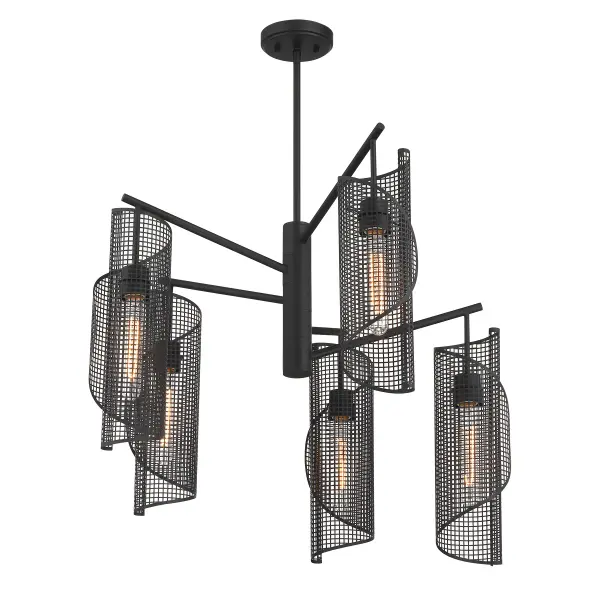 Hillbourne 5-Light Chandelier in Matte Black - Image 5