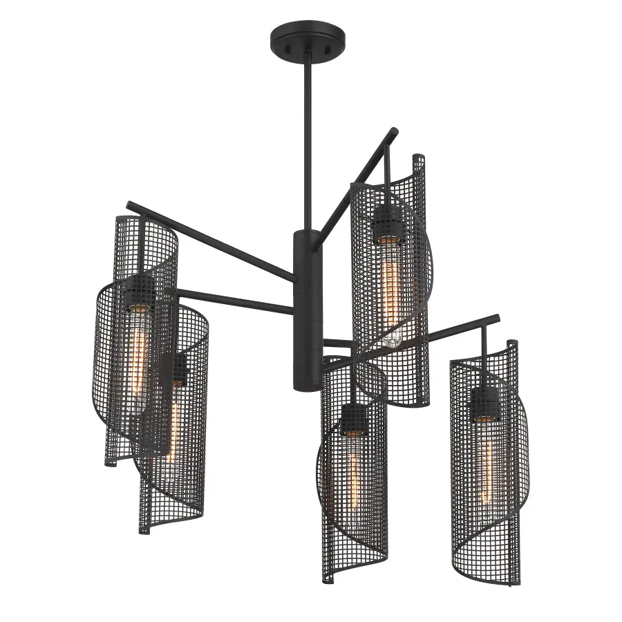Hillbourne 5-Light Chandelier in Matte Black - Image 5
