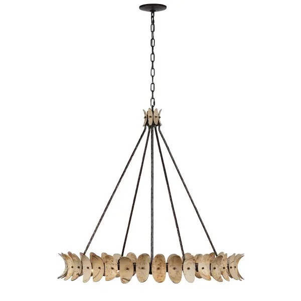 Monarch 8-Light Chandelier in Champagne Mist with Coconut Shell by Breegan Jane - alternate view