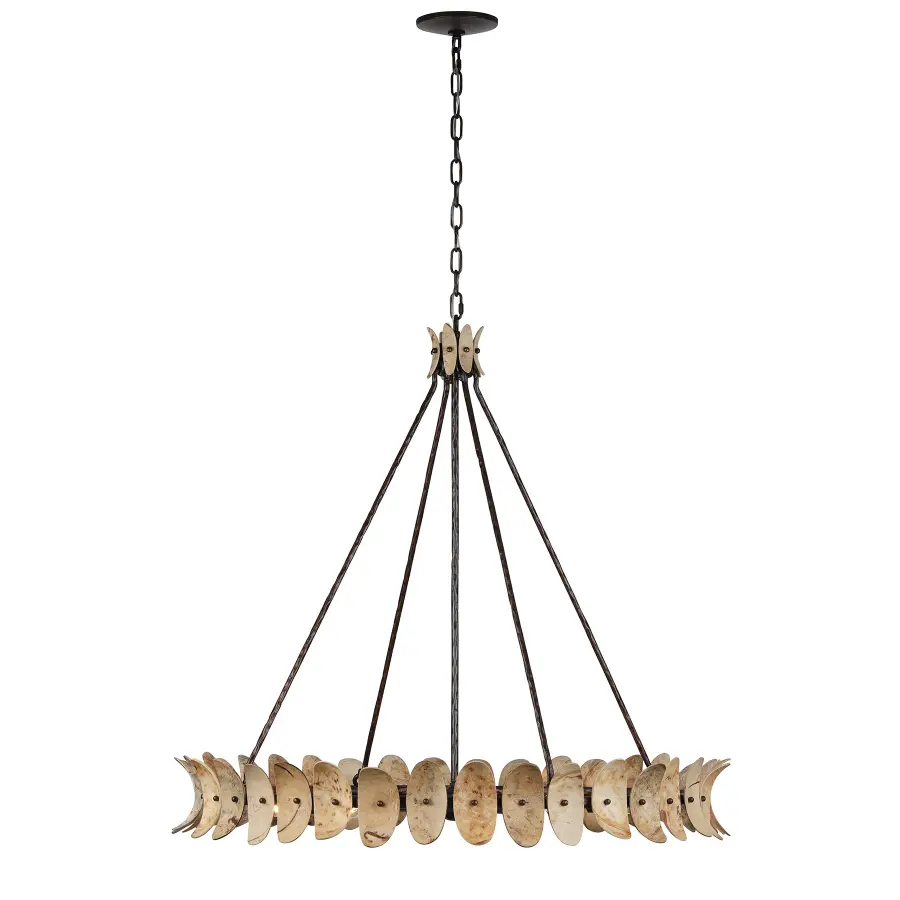 Monarch 8-Light Chandelier in Champagne Mist with Coconut Shell by Breegan Jane - Image 2